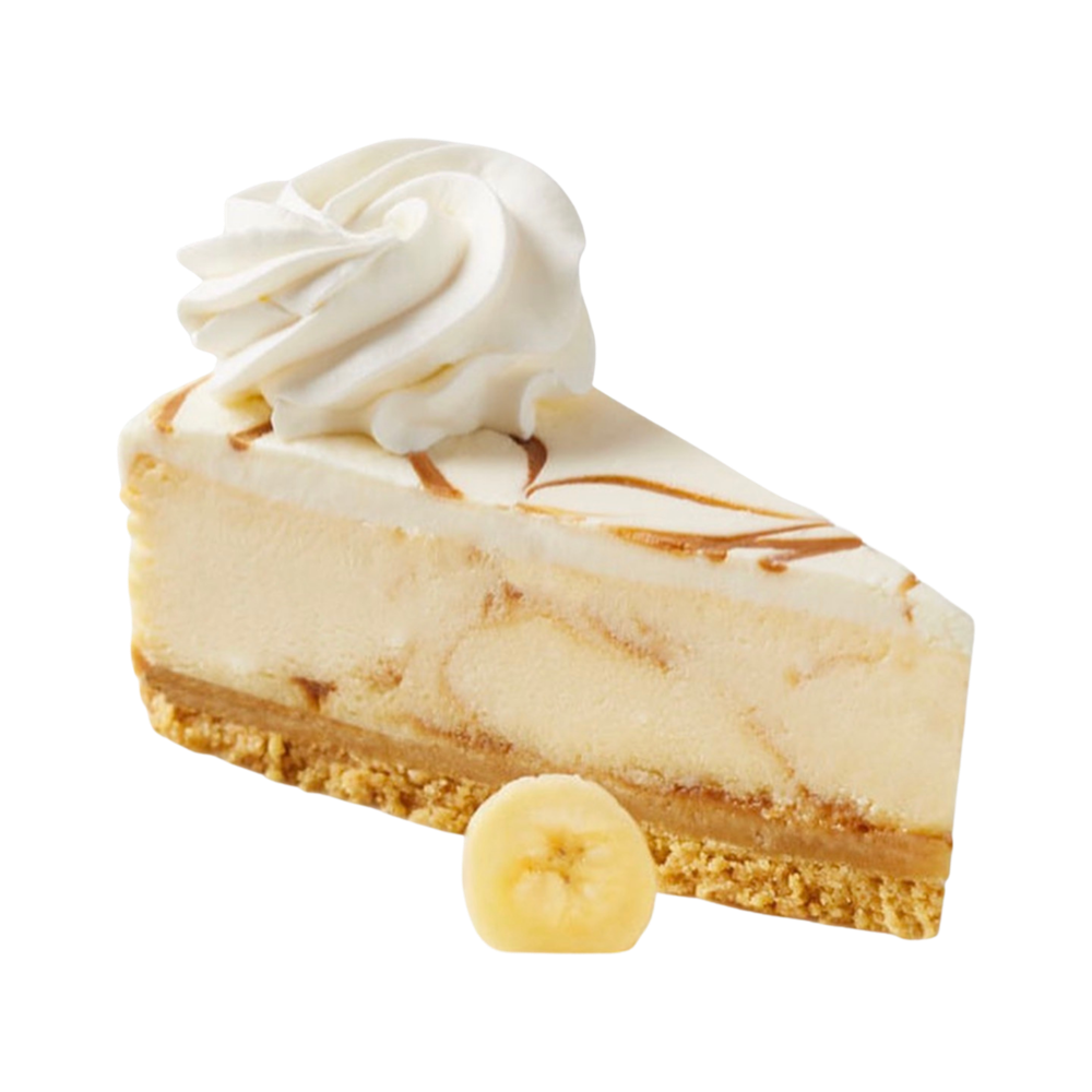 Banana caramel cheesecake slice
