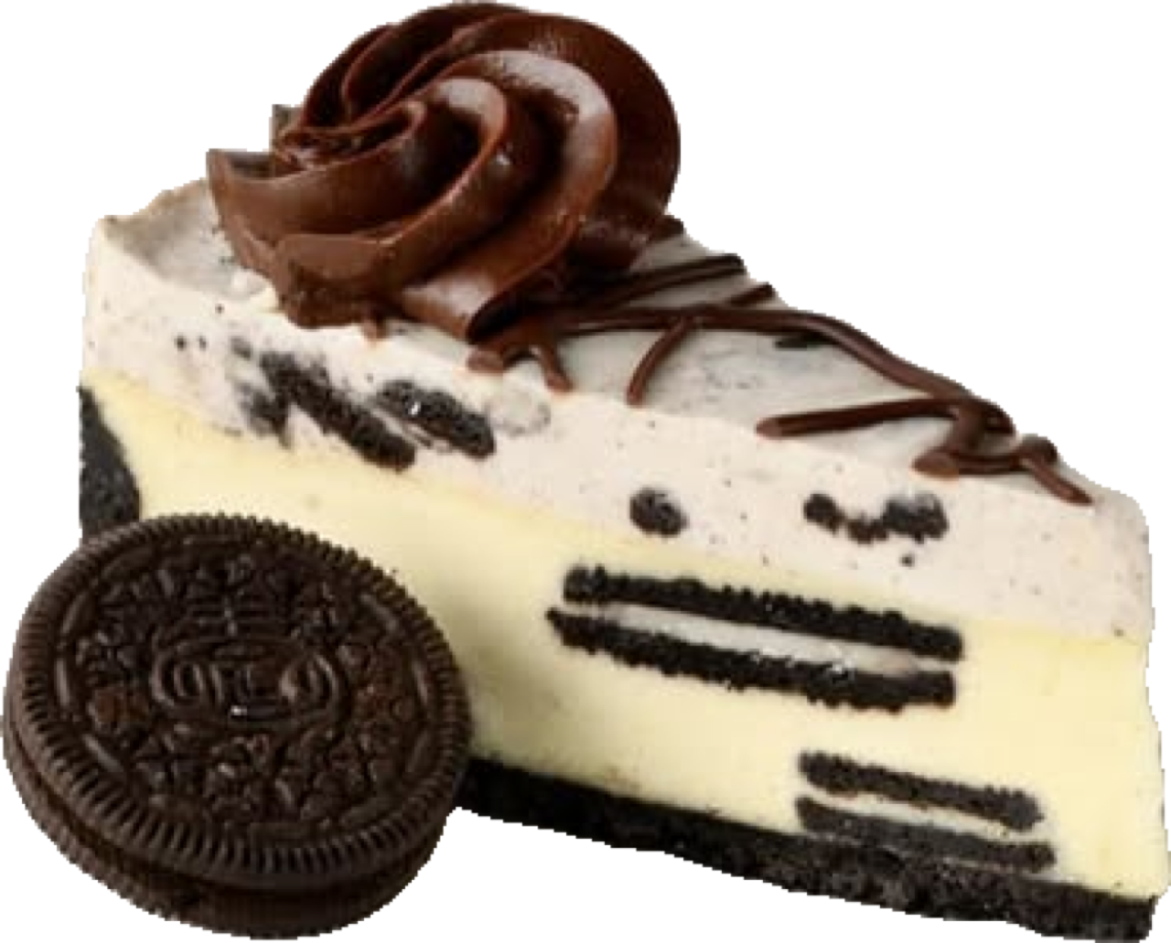 Cookies and cream cheesecake slice